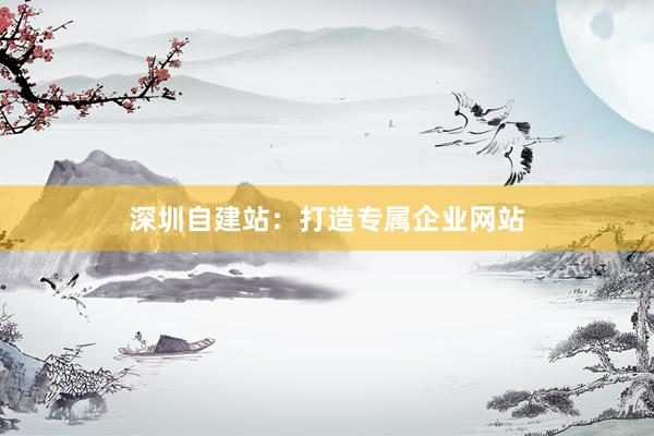 深圳自建站：打造专属企业网站