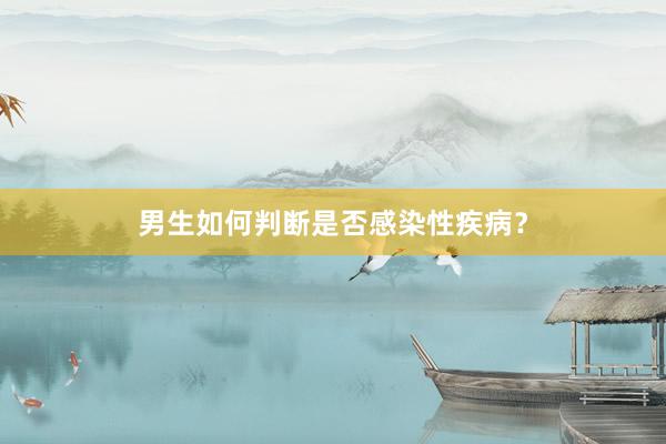 男生如何判断是否感染性疾病？